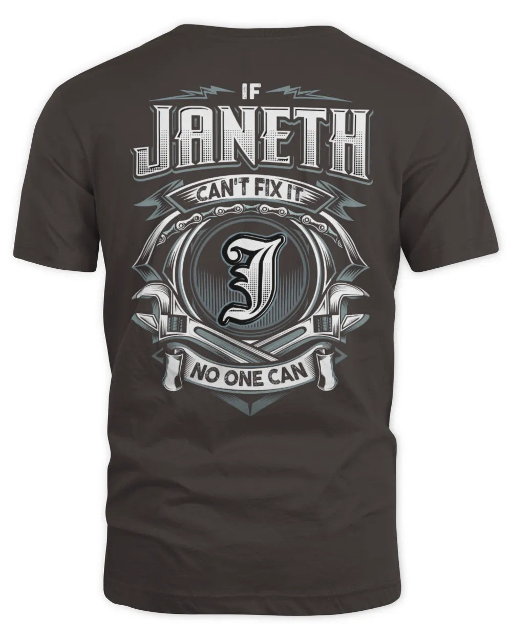 JANETH AP81-K4-626 - Personalized Ahmed Quote Apparel “If Ahmed Can't Fix It, No One Can” - Unisex Standard T-Shirt - Dark Chocolate