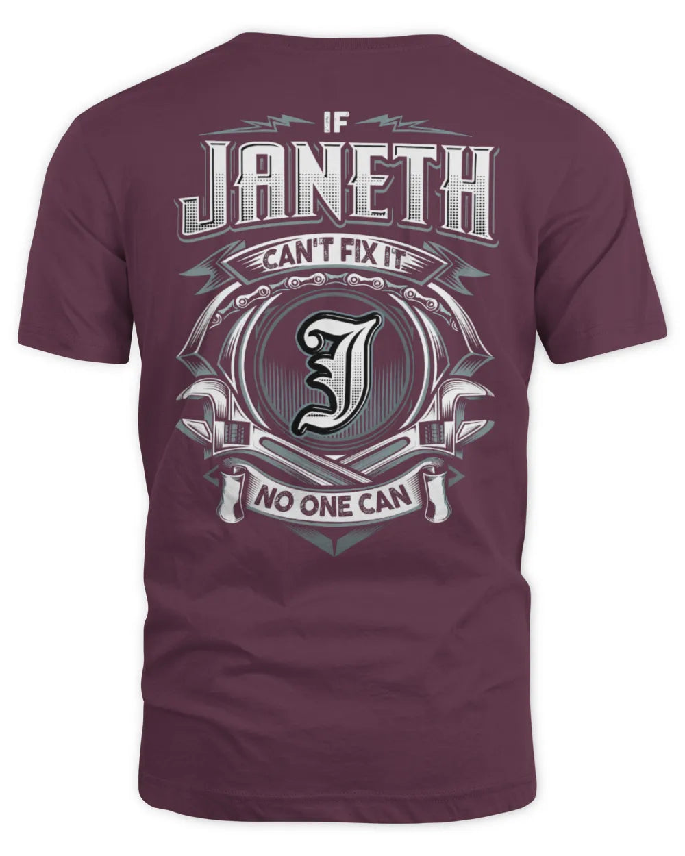 JANETH AP81-K4-626 - Personalized Ahmed Quote Apparel “If Ahmed Can't Fix It, No One Can” - Unisex Standard T-Shirt - Maroon