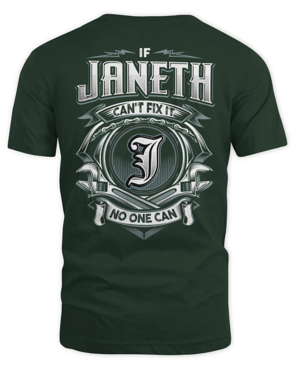 JANETH AP81-K4-626 - Personalized Ahmed Quote Apparel “If Ahmed Can't Fix It, No One Can” - Unisex Standard T-Shirt - Forest Green