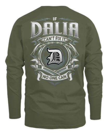 DALIA AP81-K4-626 - Personalized Ahmed Quote Apparel “If Ahmed Can't Fix It, No One Can” - Men's Long Sleeved T-Shirt - Military Green