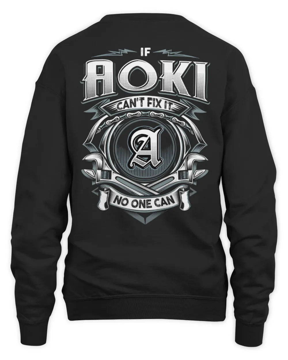 AOKI AP81-K4-626 - Personalized Ahmed Quote Apparel “If Ahmed Can't Fix It, No One Can” - Unisex Sweatshirt - Black