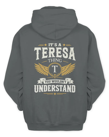 TERESA KT06-M008 It’s a [NAME] Thing – You Wouldn’t Understand | Personalized Vintage T-Shirt - Unisex Hoodie - Charcoal