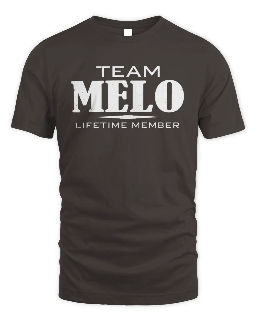 MELO BL62-K4-128 - Personalized “Team NAME Lifetime Member” - Unisex Standard T-Shirt - Dark Chocolate