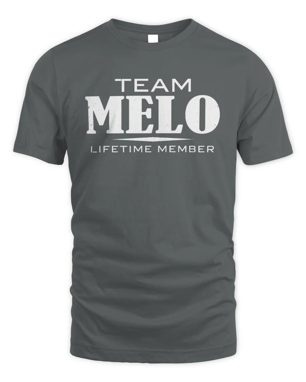 MELO BL62-K4-128 - Personalized “Team NAME Lifetime Member” - Unisex Standard T-Shirt - Charcoal
