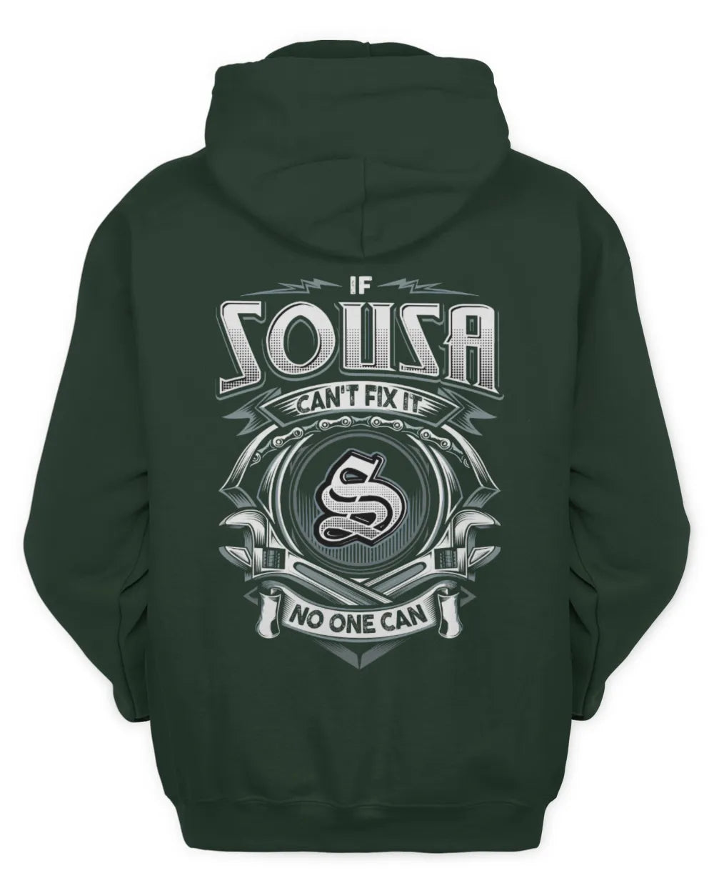 SOUSA AP81-K4-626 - Personalized Ahmed Quote Apparel “If Ahmed Can't Fix It, No One Can” - Unisex Hoodie - Forest Green