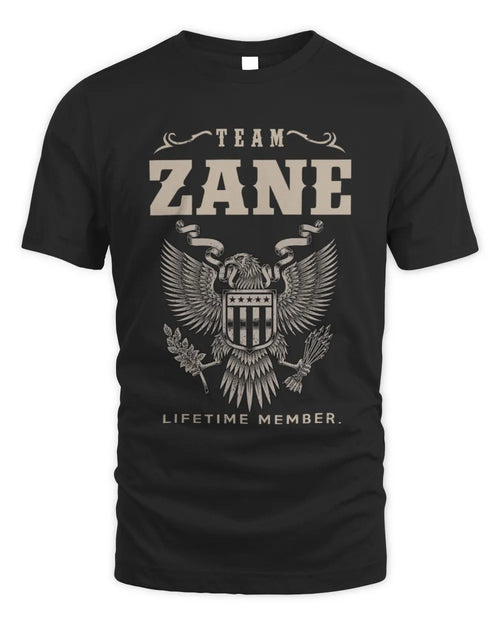 ZANE TP06-K82 – Personalized Classic Style Apparel “Team NAME Lifetime Member” - Unisex Standard T-Shirt - Black
