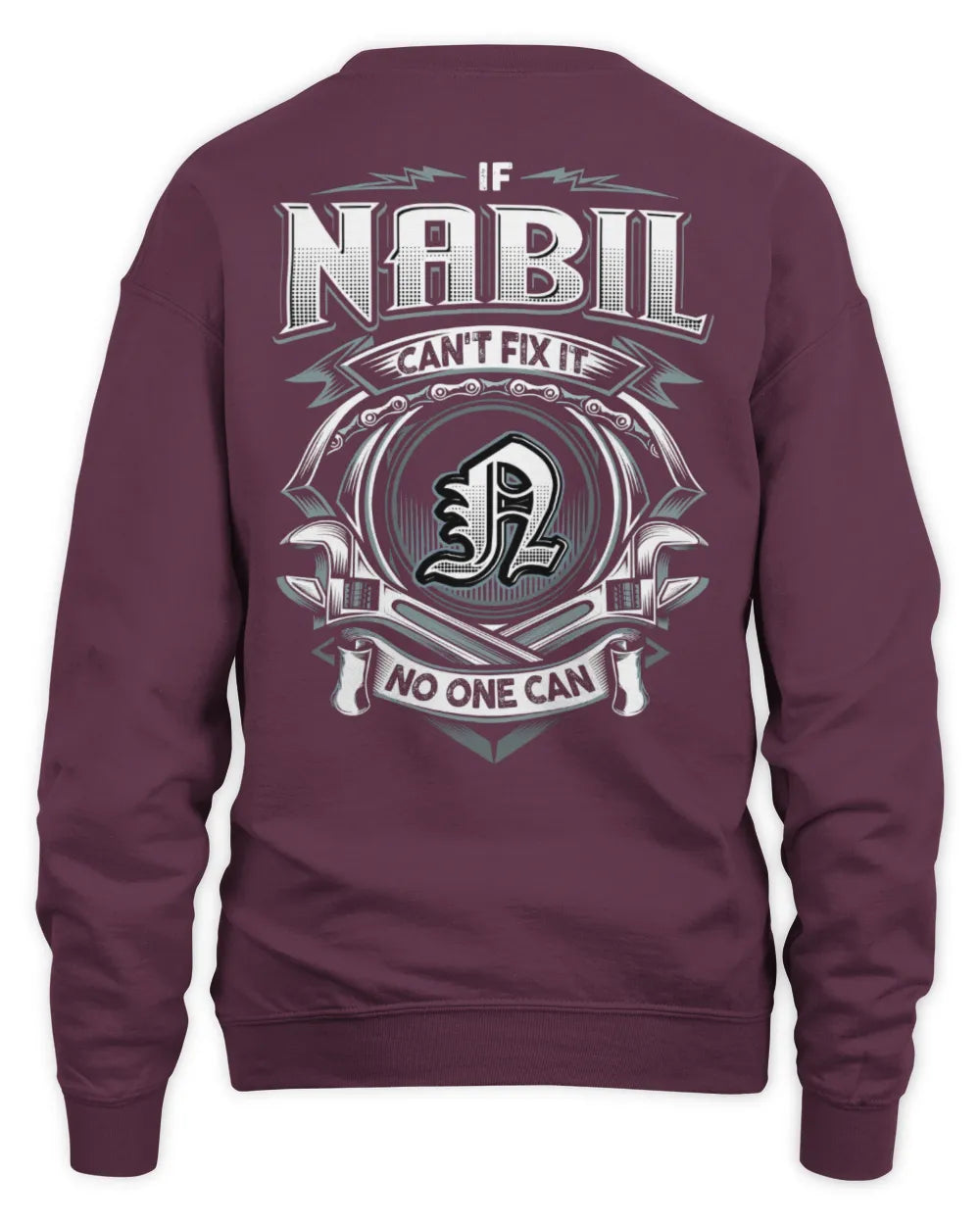 NABIL AP81-K4-626 - Personalized Ahmed Quote Apparel “If Ahmed Can't Fix It, No One Can” - Unisex Sweatshirt - Maroon