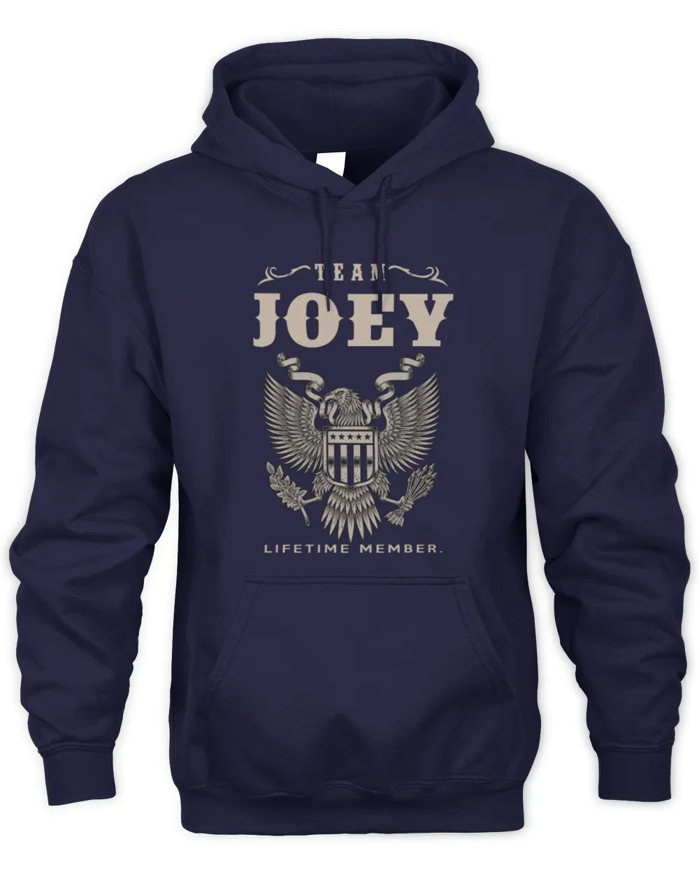 JOEY TP06-K82 – Personalized Classic Style Apparel “Team NAME Lifetime Member” - Unisex Hoodie - Navy