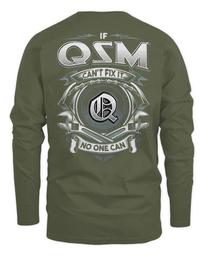 QSM AP81-K4-626 - Personalized Ahmed Quote Apparel “If Ahmed Can't Fix It, No One Can” - Men's Long Sleeved T-Shirt - Military Green