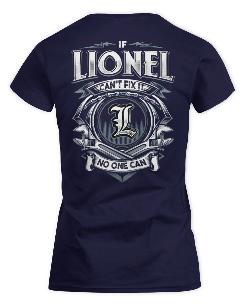 LIONEL AP81-K4-626 - Personalized Ahmed Quote Apparel “If Ahmed Can't Fix It, No One Can” - Women's Standard T-Shirt - Navy
