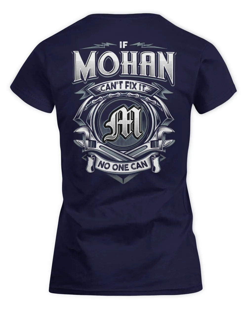 MOHAN AP81-K4-626 - Personalized Ahmed Quote Apparel “If Ahmed Can't Fix It, No One Can” - Women's Standard T-Shirt - Navy