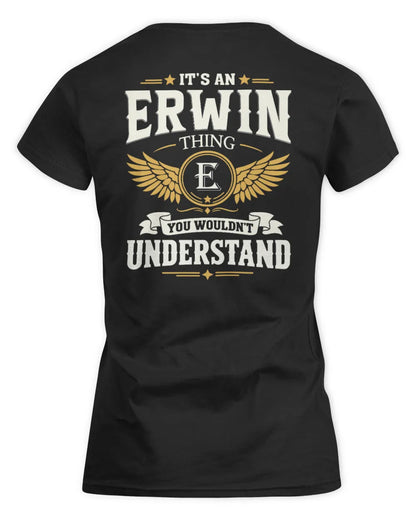 ERWIN KT06-M008 It’s a [NAME] Thing – You Wouldn’t Understand | Personalized Vintage T-Shirt - Women's Standard T-Shirt - Black