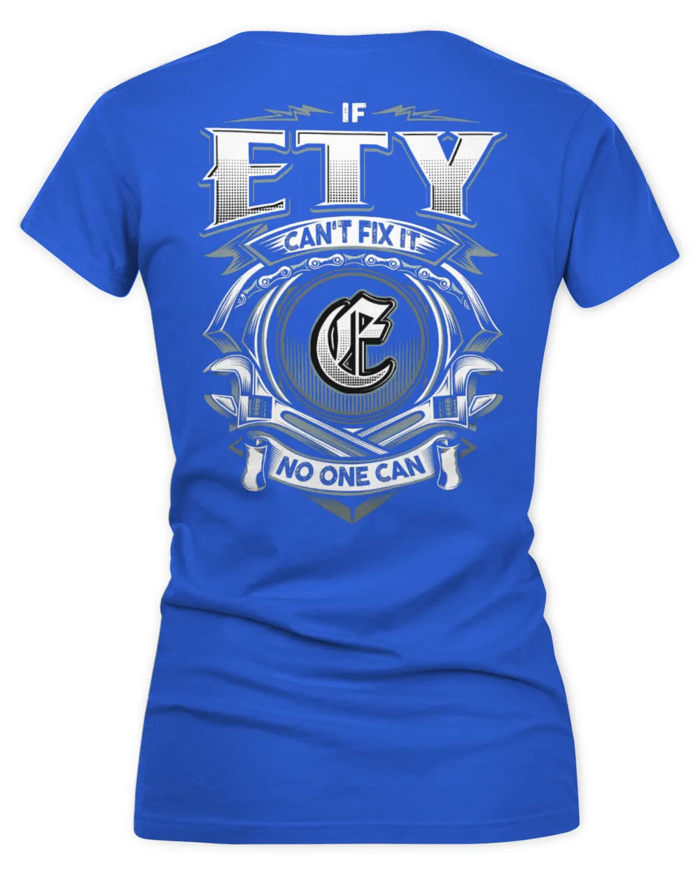 ETY AP81-K4-626 - Personalized Ahmed Quote Apparel “If Ahmed Can't Fix It, No One Can” - Women's V-Neck T-Shirt - Royal