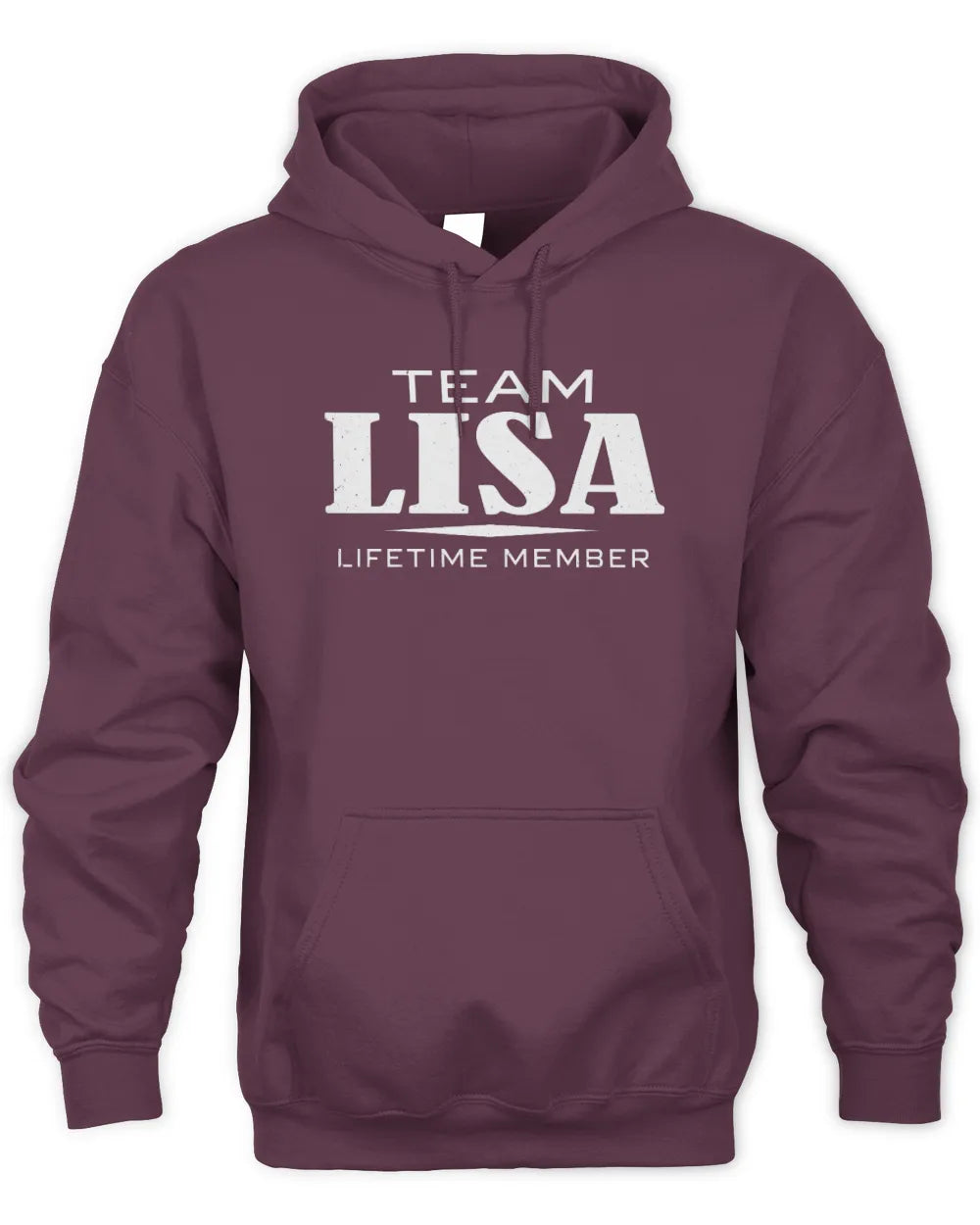 LISA BL62-K4-128 - Personalized “Team NAME Lifetime Member” - Unisex Hoodie - Maroon