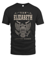 ELIZABETH TP06-K82 – Personalized Classic Style Apparel “Team NAME Lifetime Member” - Unisex Standard T-Shirt - Black