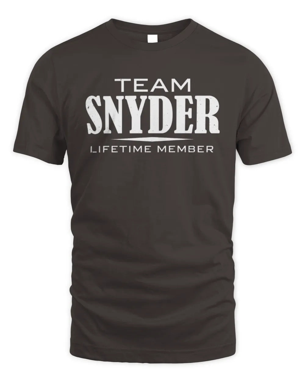 SNYDER BL62-K4-128 - Personalized “Team NAME Lifetime Member” - Unisex Standard T-Shirt - Dark Chocolate