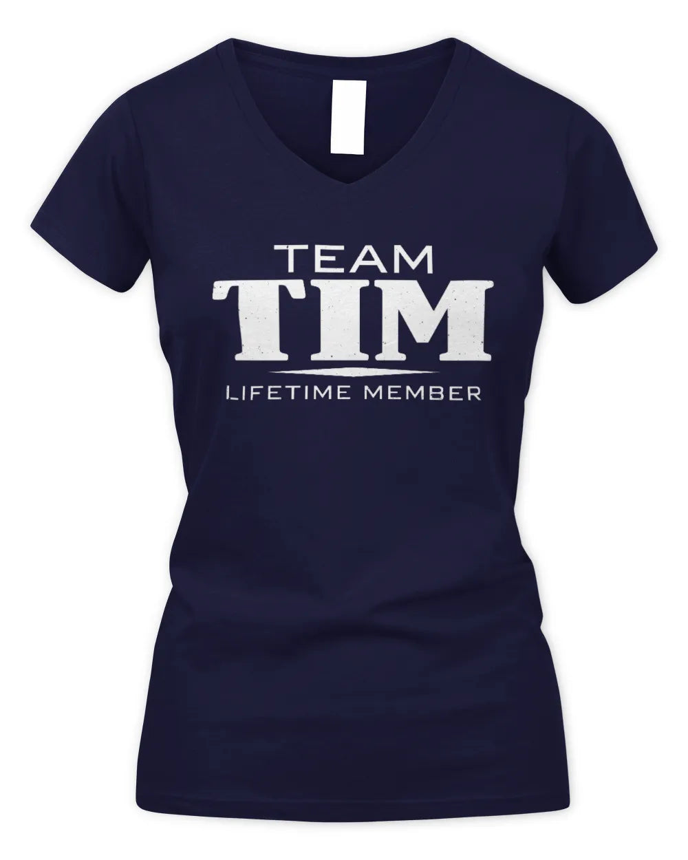TIM BL62-K4-128 - Personalized “Team NAME Lifetime Member” - Women's V-Neck T-Shirt - Navy