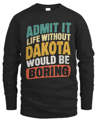 DAKOTA TX03 P02 - Personalized Handyman Mechanic Shirt “If NAME Can’t Fix It, We’re All Screwed” - Men's Long Sleeved T-Shirt - Black