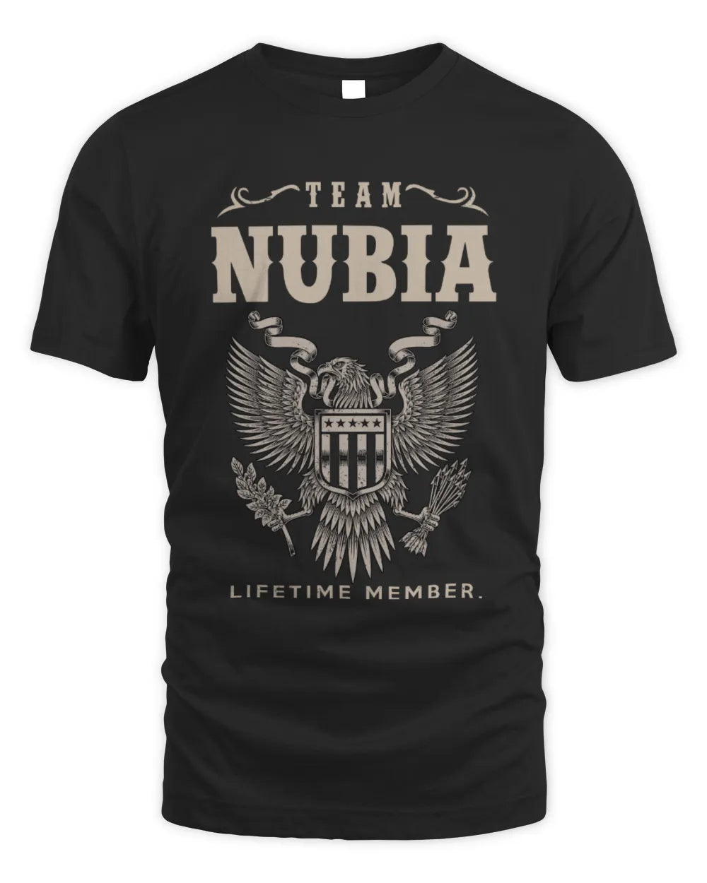 NUBIA TP06-K82 – Personalized Classic Style Apparel “Team NAME Lifetime Member” - Unisex Standard T-Shirt - Black