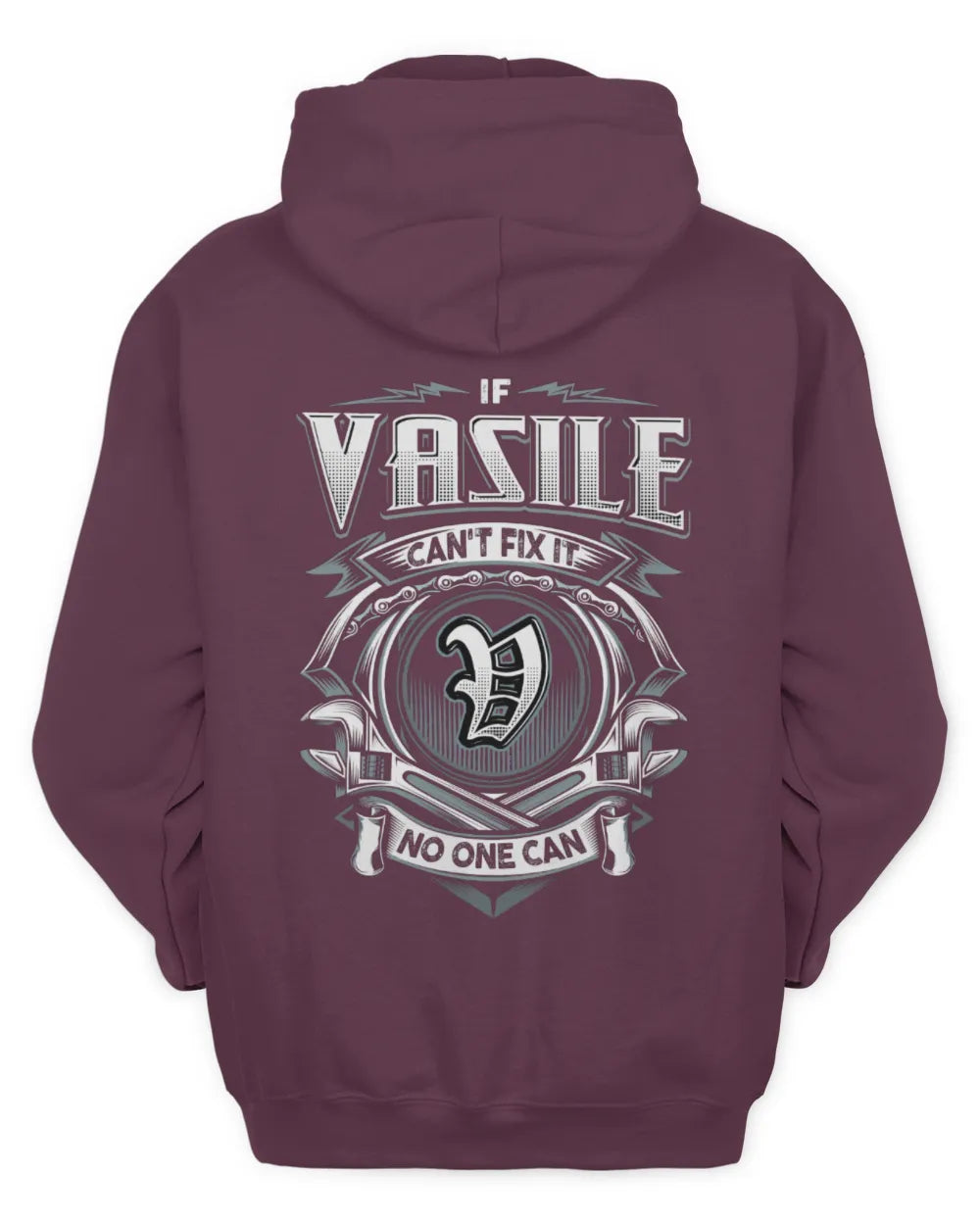 VASILE AP81-K4-626 - Personalized Ahmed Quote Apparel “If Ahmed Can't Fix It, No One Can” - Unisex Hoodie - Maroon