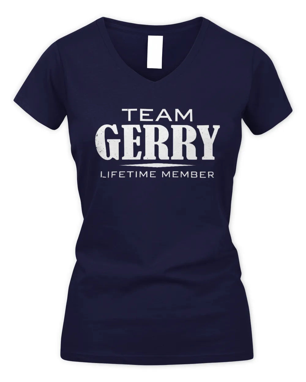 GERRY BL62-K4-128 - Personalized “Team NAME Lifetime Member” - Women's V-Neck T-Shirt - Navy