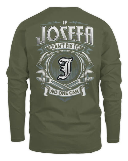 JOSEFA AP81-K4-626 - Personalized Ahmed Quote Apparel “If Ahmed Can't Fix It, No One Can” - Men's Long Sleeved T-Shirt - Military Green