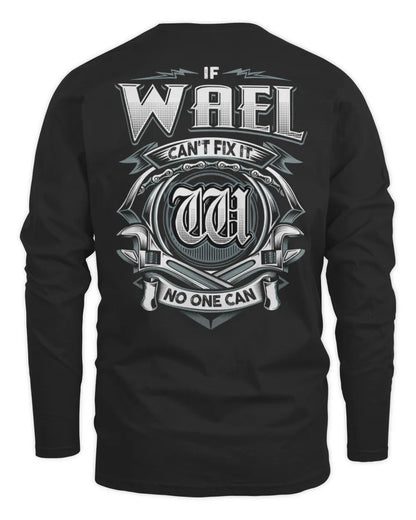 WAEL AP81-K4-626 - Personalized Ahmed Quote Apparel “If Ahmed Can't Fix It, No One Can” - Men's Long Sleeved T-Shirt - Black
