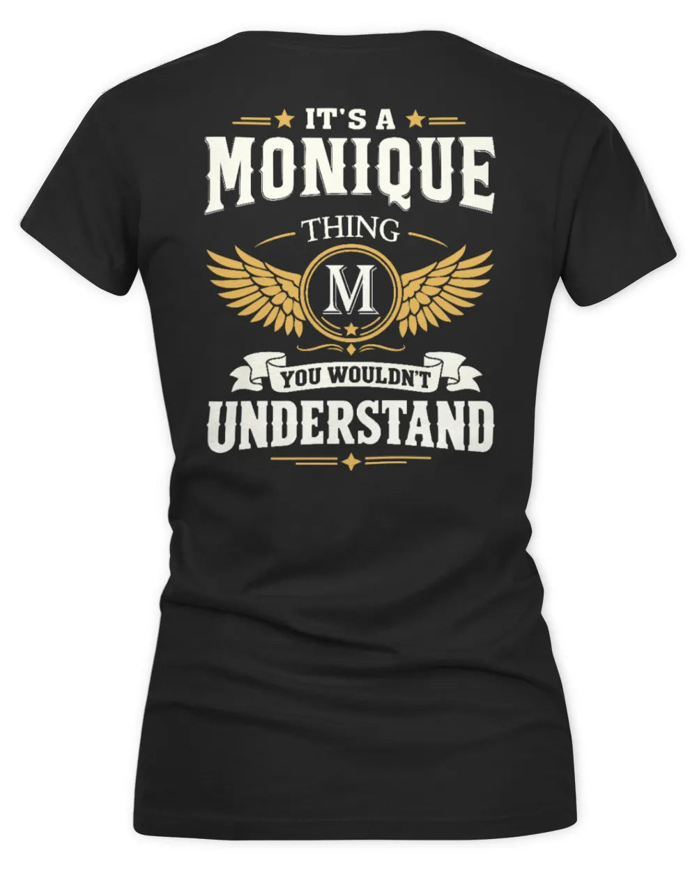 MONIQUE KT06-M008 It’s a [NAME] Thing – You Wouldn’t Understand | Personalized Vintage T-Shirt - Women's V-Neck T-Shirt - Black