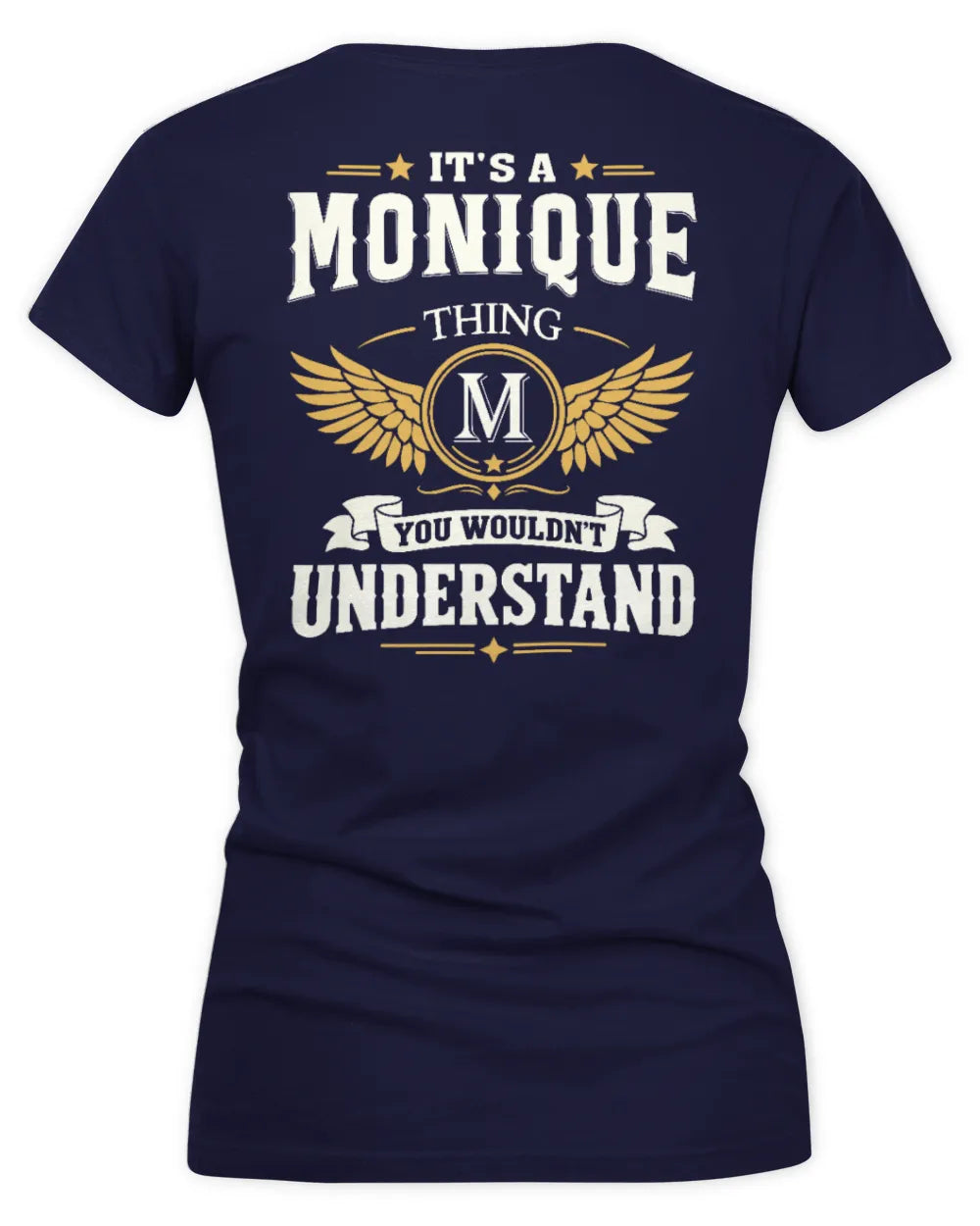 MONIQUE KT06-M008 It’s a [NAME] Thing – You Wouldn’t Understand | Personalized Vintage T-Shirt - Women's V-Neck T-Shirt - Navy