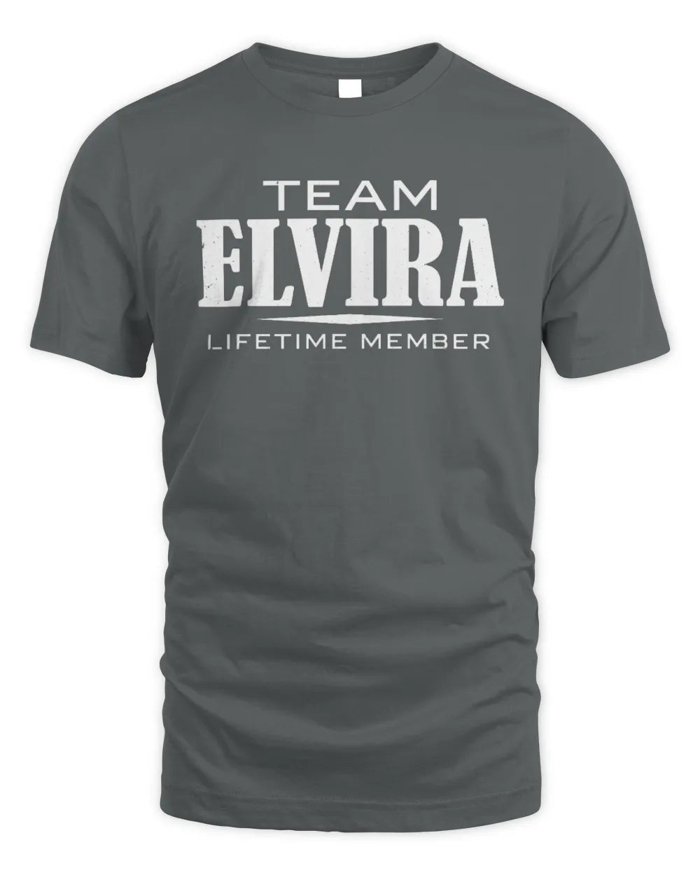 ELVIRA BL62-K4-128 - Personalized “Team NAME Lifetime Member” - Unisex Standard T-Shirt - Charcoal