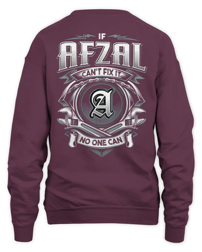 AFZAL AP81-K4-626 - Personalized Ahmed Quote Apparel “If Ahmed Can't Fix It, No One Can” - Unisex Sweatshirt - Maroon