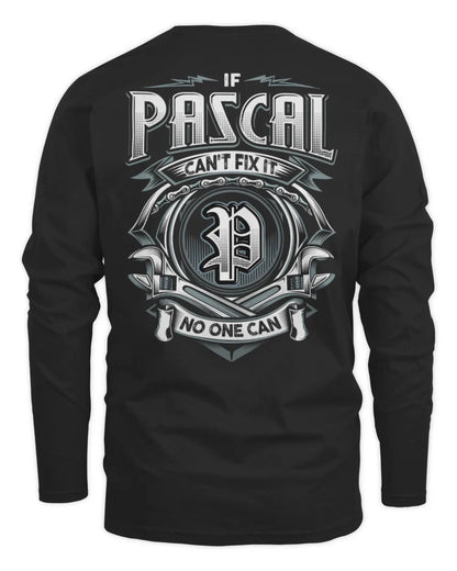 PASCAL AP81-K4-626 - Personalized Ahmed Quote Apparel “If Ahmed Can't Fix It, No One Can” - Men's Long Sleeved T-Shirt - Black