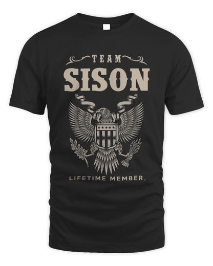 SISON TP06-K82 – Personalized Classic Style Apparel “Team NAME Lifetime Member” - Unisex Standard T-Shirt - Black