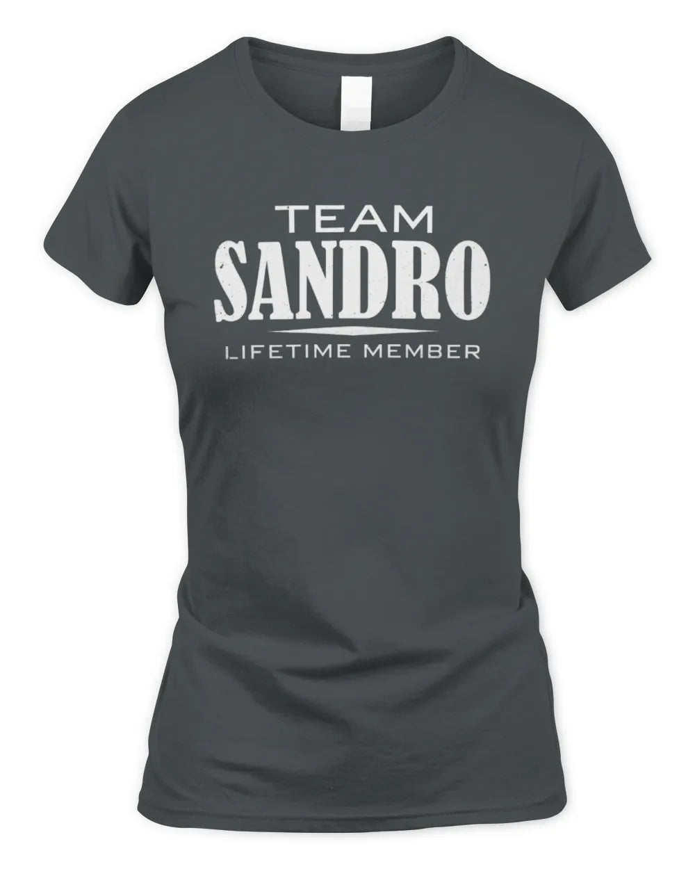 SANDRO BL62-K4-128 - Personalized “Team NAME Lifetime Member” - Women's Standard T-Shirt - Charcoal