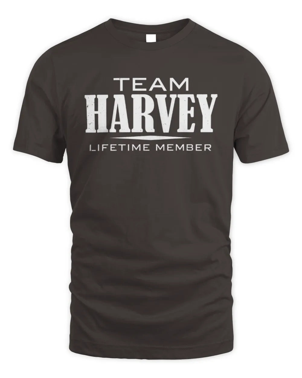HARVEY BL62-K4-128 - Personalized “Team NAME Lifetime Member” - Unisex Standard T-Shirt - Dark Chocolate