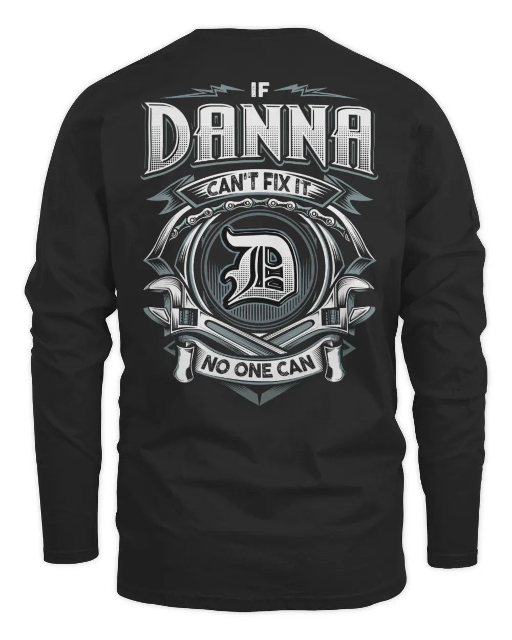 DANNA AP81-K4-626 - Personalized Ahmed Quote Apparel “If Ahmed Can't Fix It, No One Can” - Men's Long Sleeved T-Shirt - Black