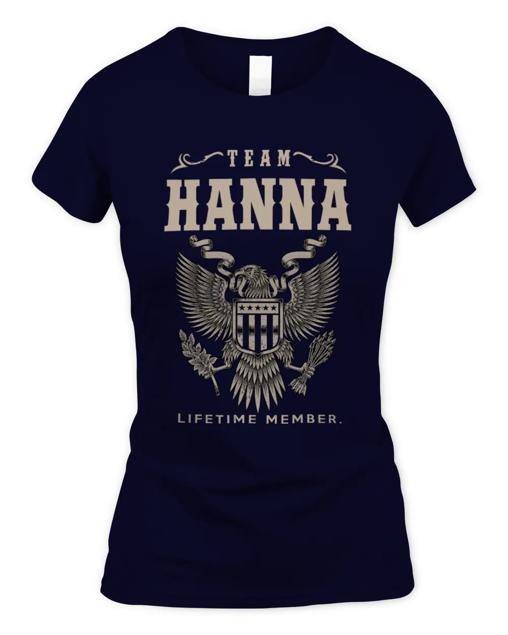 HANNA TP06-K82 – Personalized Classic Style Apparel “Team NAME Lifetime Member” - Women's Standard T-Shirt - Navy