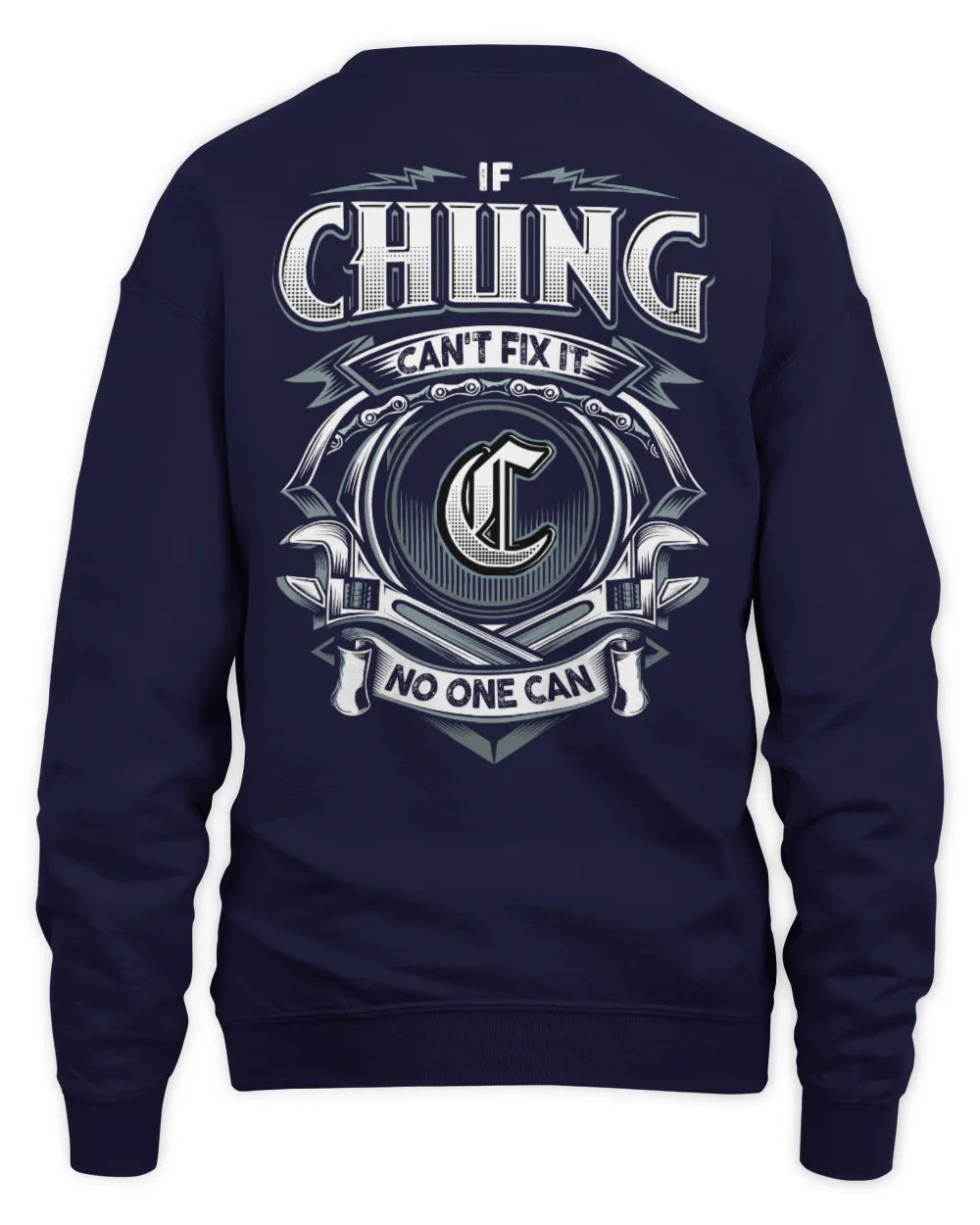 CHUNG AP81-K4-626 - Personalized Ahmed Quote Apparel “If Ahmed Can't Fix It, No One Can” - Unisex Sweatshirt - Navy