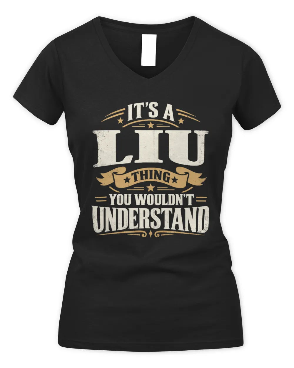 LIU P08 TH51 - Personalized “It’s a/an [NAME] Thing – You Wouldn’t Understand” Shirt - Women's V-Neck T-Shirt - Black