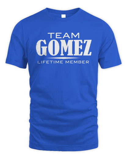 GOMEZ BL62-K4-128 - Personalized “Team NAME Lifetime Member” - Unisex Standard T-Shirt - Royal