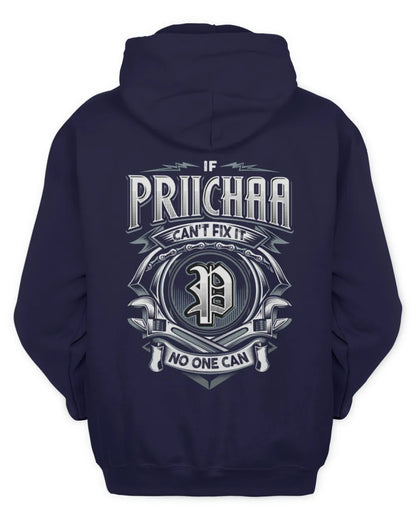 PRIICHAA AP81-K4-626 - Personalized Ahmed Quote Apparel “If Ahmed Can't Fix It, No One Can” - Unisex Hoodie - Navy
