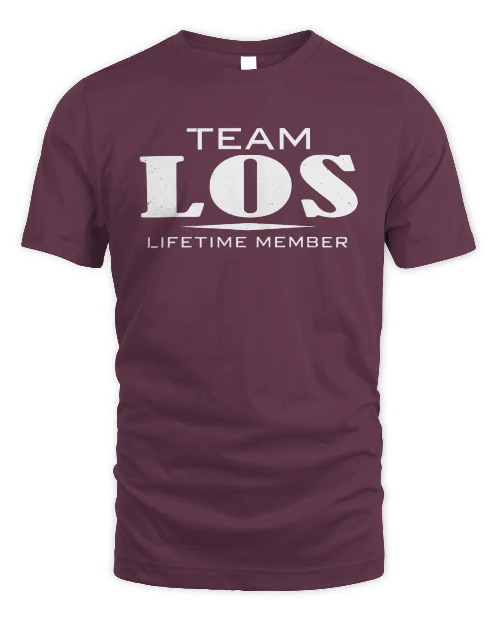 LOS BL62-K4-128 - Personalized “Team NAME Lifetime Member” - Unisex Standard T-Shirt - Maroon