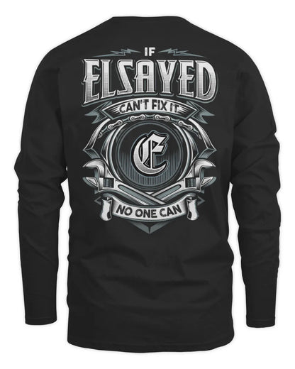 ELSAYED AP81-K4-626 - Personalized Ahmed Quote Apparel “If Ahmed Can't Fix It, No One Can” - Men's Long Sleeved T-Shirt - Black