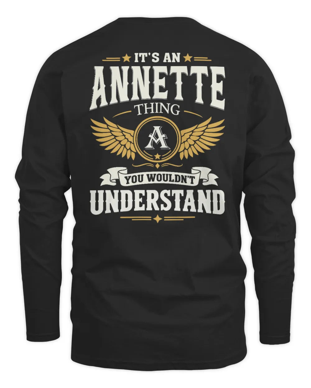 ANNETTE KT06-M008 It’s a [NAME] Thing – You Wouldn’t Understand | Personalized Vintage T-Shirt - Men's Long Sleeved T-Shirt - Black