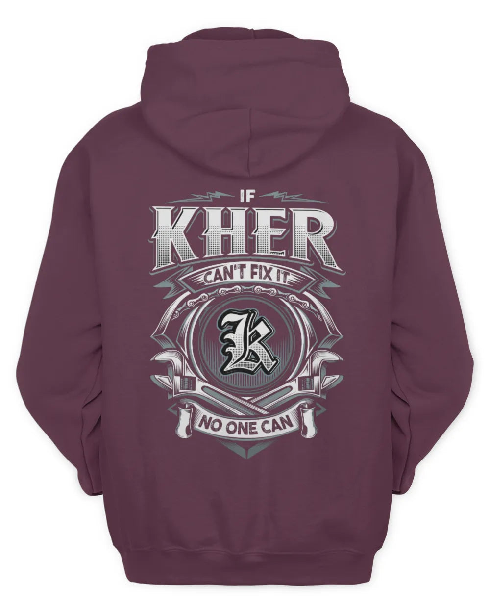 KHER AP81-K4-626 - Personalized Ahmed Quote Apparel “If Ahmed Can't Fix It, No One Can” - Unisex Hoodie - Maroon
