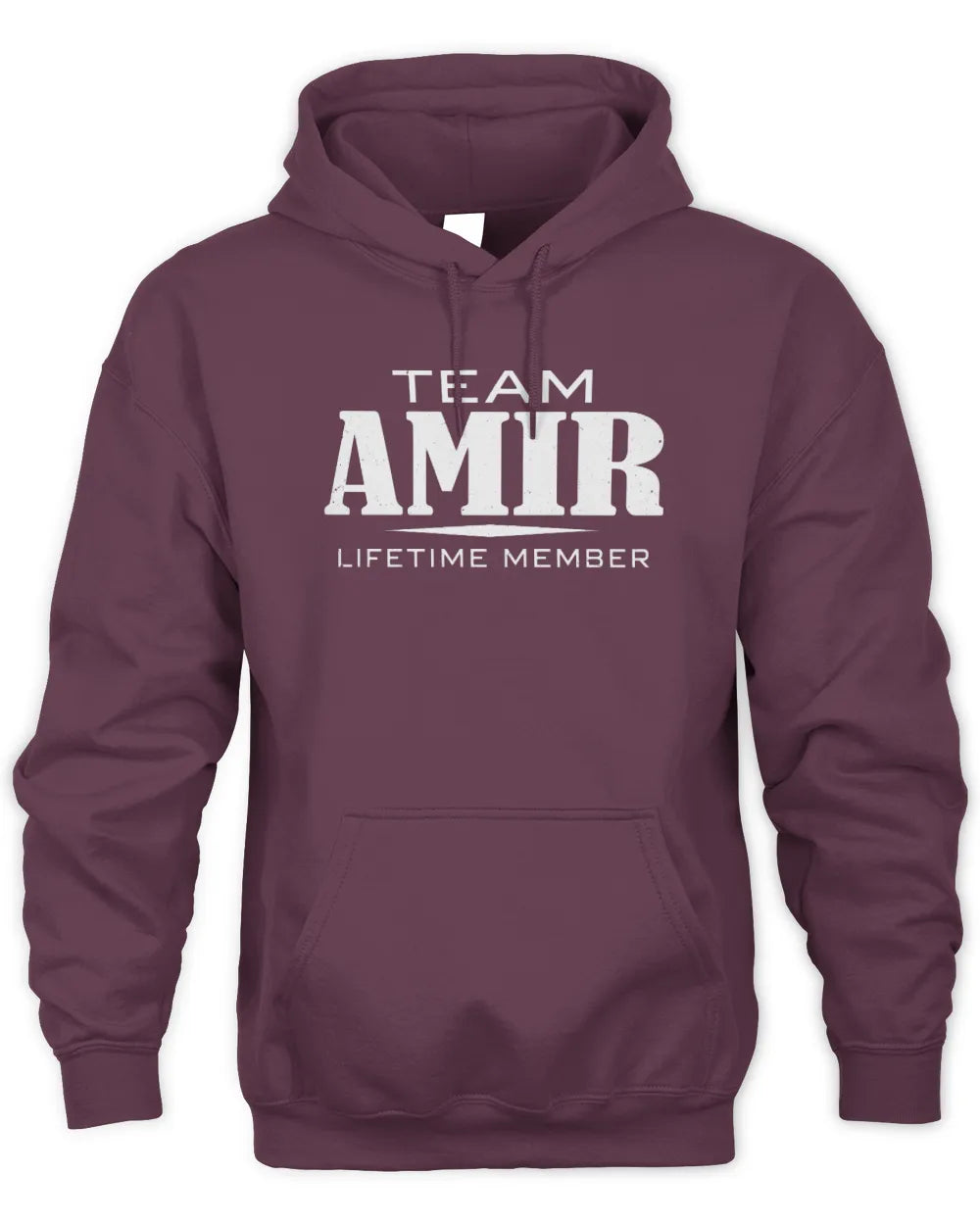 AMIR BL62-K4-128 - Personalized “Team NAME Lifetime Member” - Unisex Hoodie - Maroon