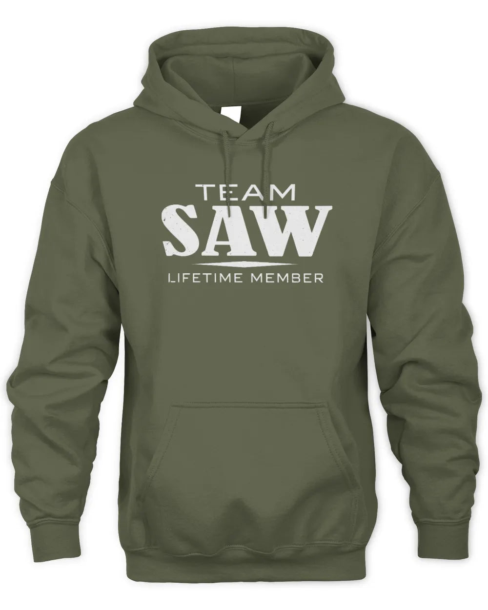 SAW BL62-K4-128 - Personalized “Team NAME Lifetime Member” - Unisex Hoodie - Military Green