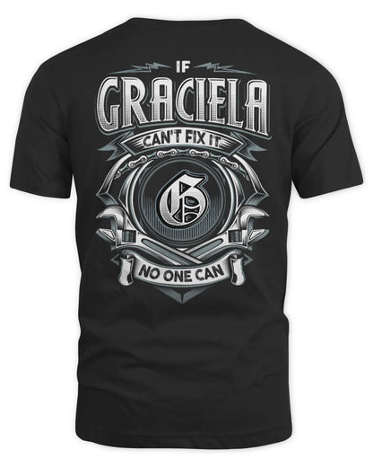 GRACIELA AP81-K4-626 - Personalized Ahmed Quote Apparel “If Ahmed Can't Fix It, No One Can” - Unisex Standard T-Shirt - Black