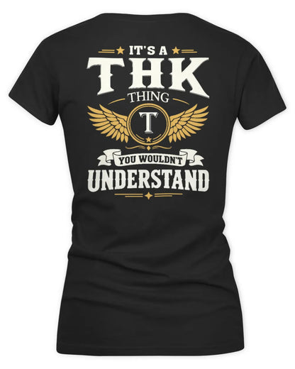 THK KT06-M008 It’s a [NAME] Thing – You Wouldn’t Understand | Personalized Vintage T-Shirt - Women's V-Neck T-Shirt - Black