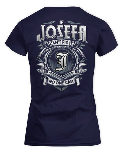 JOSEFA AP81-K4-626 - Personalized Ahmed Quote Apparel “If Ahmed Can't Fix It, No One Can” - Women's Standard T-Shirt - Navy